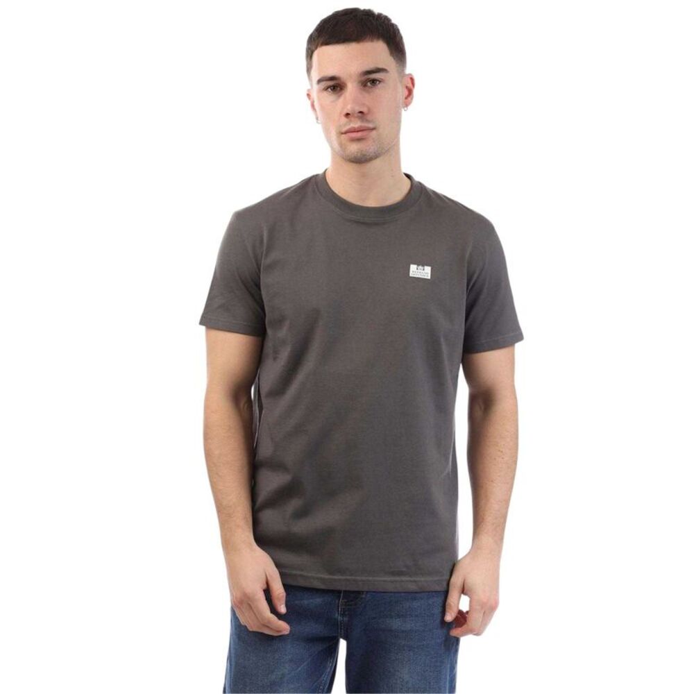 Weekend Offender Mens Bridgetown Contrast Logo Regular T-Shirt / Charcoal